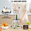 Feliator multifunctional profesional pentru legume/fructe, Lama ¼ inch, Aluminiu/Inox, Vertical