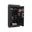 Seif de perete incastrabil, 102 x 370 x 630 mm, 3 niveluri, Alarma, Cheie si Cifru