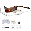 Barca cu motor si telecomanda, Pisica de mare, 12 km/h, USB, 700 mAh, dimensiune 350 x 260 x 55 mm, Maro, Lumina Led