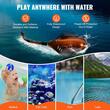 Barca cu motor si telecomanda, Pisica de mare, 12 km/h, USB, 700 mAh, dimensiune 350 x 260 x 55 mm, Maro, Lumina Led