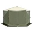 Pavilion de gradina cu 6 pereti laterali, Pliabil, 3.66 x 3.66 x 2.4, Verde, Geanta transport, UV