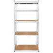 Raft metalic galvanizat, Modular, 5 polite MDF, 150 kg/polita, 180 x 90 x 40 cm, Argintiu