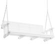 Leagan din lemn de cedru, 3 persoane, Alb, Lanturi si accesorii prindere, 1702x710x600 mm, max 362 kg