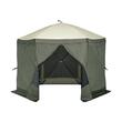 Pavilion de gradina cu 6 pereti laterali, Pliabil, 3.05 x 3.05 x 2.29 m, Verde, Geanta transport, UV