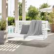 Leagan din lemn de cedru, 3 persoane, Alb, Lanturi si accesorii prindere, 1702x710x600 mm, max 362 kg