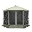 Pavilion de gradina cu 6 pereti laterali, Pliabil, 3.05 x 3.05 x 2.29 m, Verde, Geanta transport, UV