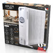 Calorifer electric cu ulei, 13 elementi, 4 x roti, 3 trepte de putere 1000W/1500W/2500W, Afisaj led, Alb, Telecomanda