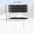 Set 2 placi de tractiune pentru noroi, nisip, zapada, off-road, max 10 Tone, 692 x 278 x 68 mm