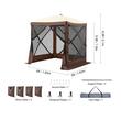 Pavilion de gradina cu 4 pereti laterali, Pliabil, 1.83 x 1.83 x 2.1 m, Maro, Geanta transport, UV