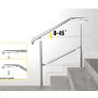 Balustrada inox pentru 2 sau 3 trepte Vivatechnix, Inaltime 86 cm, lungime 106 cm, pozitii reglabile