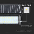 Proiector led cu incarcare solara 10W, 4000K, 1100 lm, senzor crepuscular si de miscare