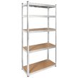 Raft galvanizat cu 5 polite, 90x40x180 cm, capacitate pe polita 175 kg
