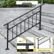Balustrada otel forjat, max 5 trepte Vivatechnix Negru Mat, Inaltime 83.5 cm, lungime 172.5 cm, pozitii reglabile
