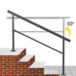 Balustrada aluminiu, 2-3 trepte Vivatechnix Negru Mat, Inaltime 89.5cm, lungime 121 cm, pozitii reglabile