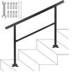 Balustrada aluminiu, 2-3 trepte Vivatechnix Negru Mat, Inaltime 89.5cm, lungime 121 cm, pozitii reglabile