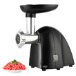Masina de tocat carne cu accesorii carnati 600 W, Negru, 3 site, 1.8 kg/min