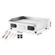 Plita electrica, Plancha Inox 4000 W, suprafata de gatit 660 x 400 mm, Grosime placa 10 mm