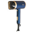 Uscator de par ionizant cu difuzor si maner pliabil, 1800 W, 2 trepte temperatura, Albastru