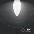 Bec led lumanare, E14, putere 4.5W, 3000K Alb cald
