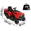 Tractoras pentru gazon, Agrieuro Mulching, Putere nominala 16 CP, Benzina, Diametru 84 cm, Inaltime taiere 25-80 mm, Transmisie hidrostatica, volum cos 240 l