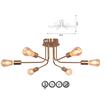 Lustra retro 6 x E27, Auriu, IP20, 200 x 660 mm, max 6 x 18 W