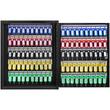 Cutie pentru 100 chei, Otel, dimensiune 450 x 380 x 84 mm, Incuietoare, negru, 100 etichete colorate