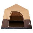 Cort instant gonflabil cu pompa reincarcabila, 8 x persoane, ferestre, Impermeabil, 420 x 270 x 220 cm, Maro