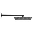 Set de dus, Montaj incastrat, Inox, Negru mat, Cap dus patrat cu efect ploaie 300 mm, Dimensiune 555 x 300 x 70 mm