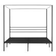 Pat cu baldachin King Size, fara saltea, 2095 x 1930 x 1830 mm, Capacitate max 363 kg, Otel, Negru