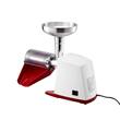 Masina electrica de stors rosii cu 4 x site  de 1 mm, 1.5 mm, 3 mm si 6 mm, capacitate 40kg/h, motor cu inductie 150 W, Alb
