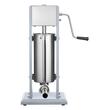 Masina manuala de umplut carnati, Inox, Verticala, 5 l capacitate, 5 x tuburi, 2 x viteze rapid si lent