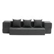 Canapea pentru doua persoana, 3 perne, max 200 kg, Extensibila, Husa detasabila, Dimensiuni extinse 1030 x 1930 x 225 mm