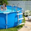 Scara pentru piscine supraterana, Otel, 3 trepte, max 136 kg, 860 x 800 x 1372 mm