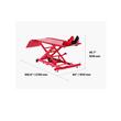 Cric hidraulic pentru motociclete, Capacitate 450 kg, Inaltime 218-787 mm, 4 x roti pivotante