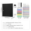 Cutie pentru 100 chei, Otel, dimensiune 450 x 380 x 84 mm, Incuietoare, negru, 100 etichete colorate