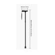 Baston pliabil aluminiu, 5 niveluri de inaltime 805 - 925 mm, anti-alunecare, Negru, Fractionabil in 3 parti