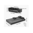 Canapea pentru doua persoana, 3 perne, max 200 kg, Extensibila, Husa detasabila, Dimensiuni extinse 1030 x 1930 x 225 mm