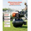 Hidrofor 19 l, Comutator presiune 1.4-2.8 bar, Putere 735 W, Adancime 8 m, Inaltime ridicare 39 m, Debit 3785 l/h