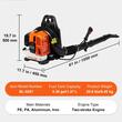 Suflanta pentru frunze cu motor pe benzina 2 Timpi, 815 m³/h, viteza 280 km/h, rezervor 1.37 l