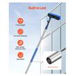 Perie telescopica pentru spalat panouri solare, 7.3 m, Furtun apa 20 m, Aluminiu, Greutate 3.5 kg, Dozator sapun