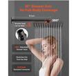 Set de dus, Montaj incastrat, Inox, Negru mat, Cap dus patrat cu efect ploaie 300 mm, Dimensiune 555 x 300 x 70 mm