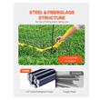 Poarta fotbal, portabila, Lungime 3650 mm, Inaltime 1890 mm, otel, fibra de sticla, plasa PE, Husa transport