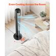 Ventilator turn, Oscilatie 70 grade, 3 x viteze, temporizare 12 ore, 58 dB, Negru, 60 W