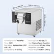 Masina profesionala de facut fulgi de zapada, Capacitate 125 kg/zi, 660 W, Rezervor 3 l, Otel inoxidabil