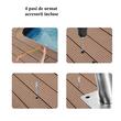 Set 2 x Balustrada inox pentru piscina, 1395 x 810 x 100 mm, Capacitate 2x100 kg, protectie UV, accesorii montaj incluse
