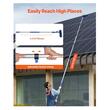 Perie telescopica pentru spalat panouri solare, 7.3 m, Furtun apa 20 m, Aluminiu, Greutate 3.5 kg, Dozator sapun