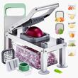 Feliator multifunctional profesional pentru legume/fructe, 8 x Lame, Inox, 275 x 130 x 165 mm