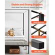 Pat cu baldachin King Size, fara saltea, 2095 x 1930 x 1830 mm, Capacitate max 363 kg, Otel, Negru