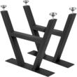 Set 2 picioare pentru mese, Vivatechnix trapez, Otel, 40.6 x 45 cm, max 600 kg, reglaj pentru stabilitate