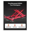 Cric hidraulic pentru motociclete, Capacitate 450 kg, Inaltime 218-787 mm, 4 x roti pivotante